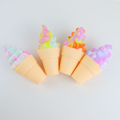 gelato variopinto del silicone 3D Teether per psicologia di distensione della tensione del bambino
