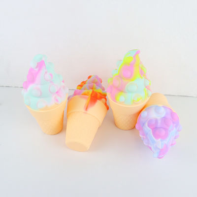 gelato variopinto del silicone 3D Teether per psicologia di distensione della tensione del bambino