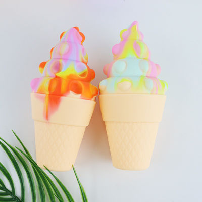 gelato variopinto del silicone 3D Teether per psicologia di distensione della tensione del bambino