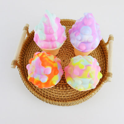 gelato variopinto del silicone 3D Teether per psicologia di distensione della tensione del bambino