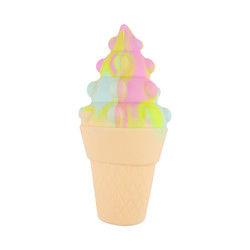 gelato variopinto del silicone 3D Teether per psicologia di distensione della tensione del bambino