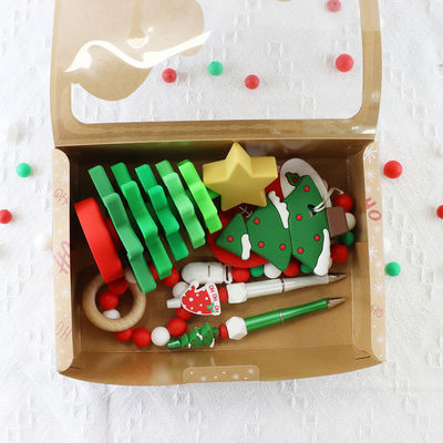 Il silicone del bambino del commestibile dell'OEM gioca Eco amichevole per l'impilamento dell'albero di Natale