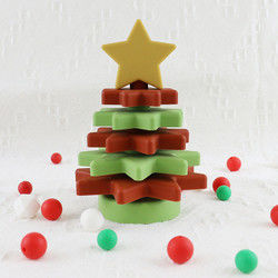 Babe Soft Silicone Stacking Rings blocca con forma dell'albero di Natale