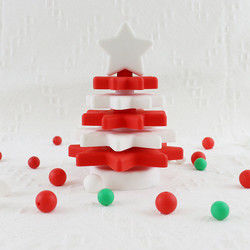 Babe Soft Silicone Stacking Rings blocca con forma dell'albero di Natale