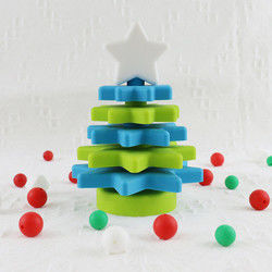 Babe Soft Silicone Stacking Rings blocca con forma dell'albero di Natale