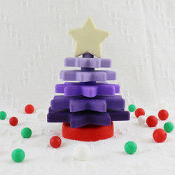 Babe Soft Silicone Stacking Rings blocca con forma dell'albero di Natale