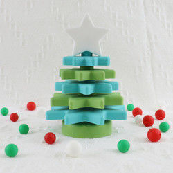 Babe Soft Silicone Stacking Rings blocca con forma dell'albero di Natale