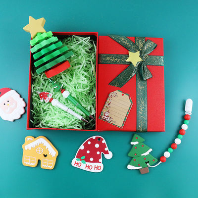Giocattoli liberi del silicone del bambino di BPA, impilatore dell'albero di Natale per i bambini Teether