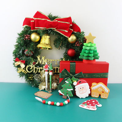Giocattoli liberi del silicone del bambino di BPA, impilatore dell'albero di Natale per i bambini Teether
