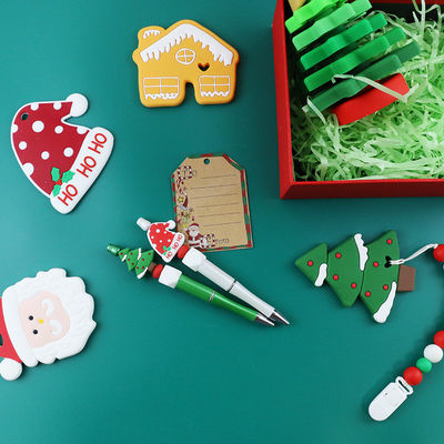 Giocattoli liberi del silicone del bambino di BPA, impilatore dell'albero di Natale per i bambini Teether