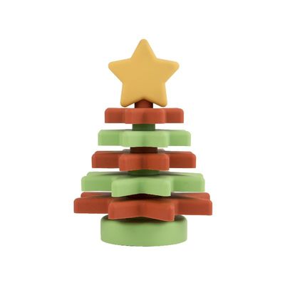 Impilatore BPA Eco libero della stella del silicone di Natale amichevole per istruzione del bambino
