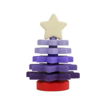 Impilatore BPA Eco libero della stella del silicone di Natale amichevole per istruzione del bambino