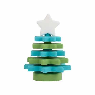 Impilatore BPA Eco libero della stella del silicone di Natale amichevole per istruzione del bambino