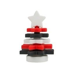 Impilatore BPA Eco libero della stella del silicone di Natale amichevole per istruzione del bambino