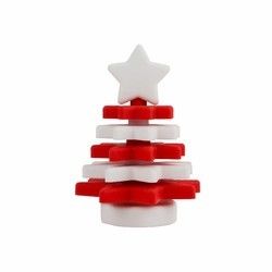 Impilatore BPA Eco libero della stella del silicone di Natale amichevole per istruzione del bambino