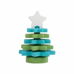 Impilatore BPA Eco libero della stella del silicone di Natale amichevole per istruzione del bambino