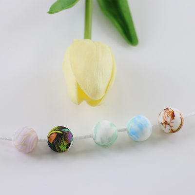 Perla di stampa rotonda BPA mettere i denti del silicone libera con la dimensione di 12mm 15mm