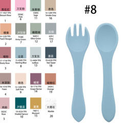 Modern Style Silicone Dinnerware Set, BPA Free Baby Silicone Piatto tazza tazza cucchiaio cucchiaio forchetta alimentazione Set