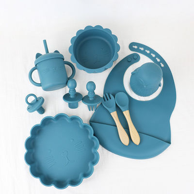 Personalizza Bambino Nutrimento Silicone Servitaio Set Con Silicone Sezione Piastra Bib Cucchiaio Cucchiaio Cucchiaio Piastra