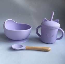 Personalizza Bambino Nutrimento Silicone Servitaio Set Con Silicone Sezione Piastra Bib Cucchiaio Cucchiaio Cucchiaio Piastra