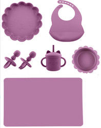 Personalizza Bambino Nutrimento Silicone Servitaio Set Con Silicone Sezione Piastra Bib Cucchiaio Cucchiaio Cucchiaio Piastra