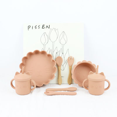 5 pc non slittano il silicone d'alimentazione del bambino hanno messo BPA impermeabile libero per i bambini