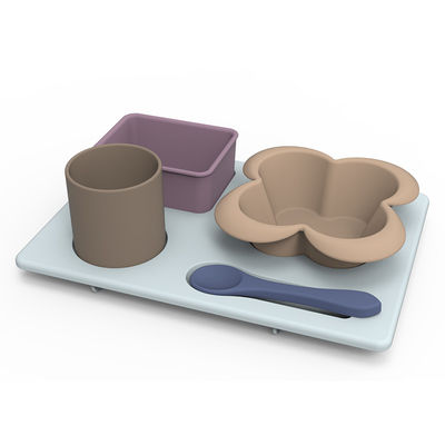 Le multi stoviglie funzionali del silicone hanno messo infrangibile per i bambini dei bambini