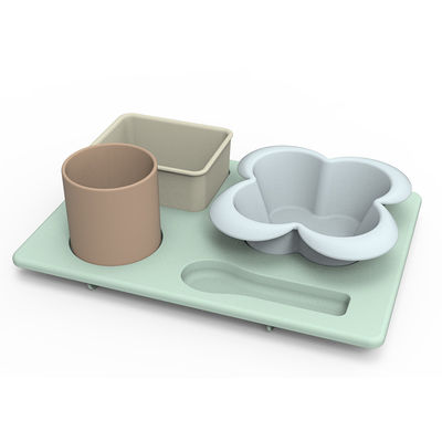 Le multi stoviglie funzionali del silicone hanno messo infrangibile per i bambini dei bambini