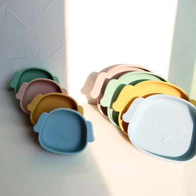 Il silicone del bambino di forma del cane placca il commestibile Eco non tossico amichevole