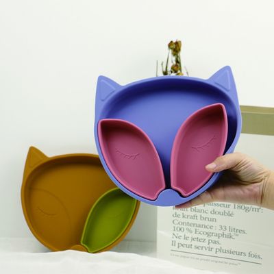 Insieme amichevole del padellame del silicone della piastrina di aspirazione del silicone del bambino di Eco per l'alimentazione del bambino
