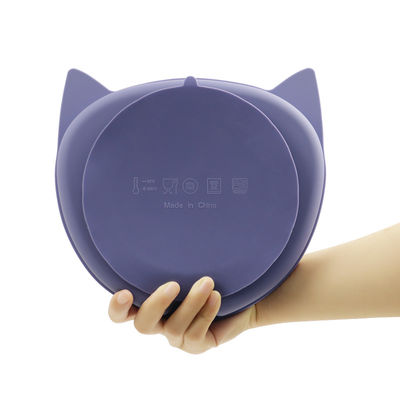 Insieme amichevole del padellame del silicone della piastrina di aspirazione del silicone del bambino di Eco per l'alimentazione del bambino