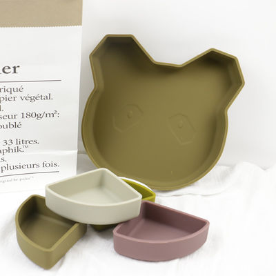 L'orso Panda Shape Toddler Silicone Plates ha messo Eco non tossico amichevole