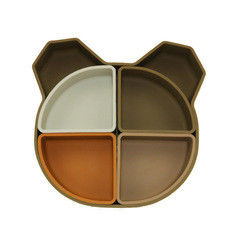 L'orso Panda Shape Toddler Silicone Plates ha messo Eco non tossico amichevole
