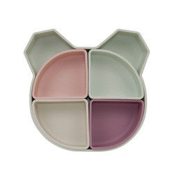 L'orso Panda Shape Toddler Silicone Plates ha messo Eco non tossico amichevole