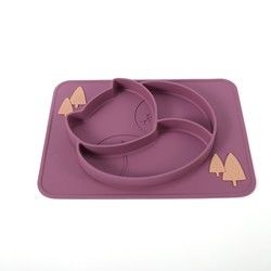 Il silicone del bambino diviso aspirazione placca delicatamente con personalizza il logo