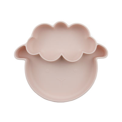 I colori multipli non slittano le piastrine del silicone del bambino con il tipo di aspirazione di stile delle pecore