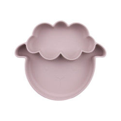 I colori multipli non slittano le piastrine del silicone del bambino con il tipo di aspirazione di stile delle pecore