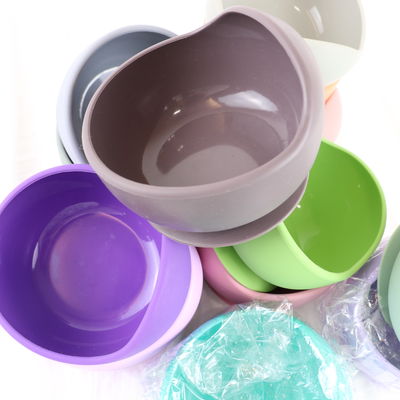 La ciotola amichevole del silicone di Eco ha fissato la forma rotonda per l'OEM di viaggio della famiglia