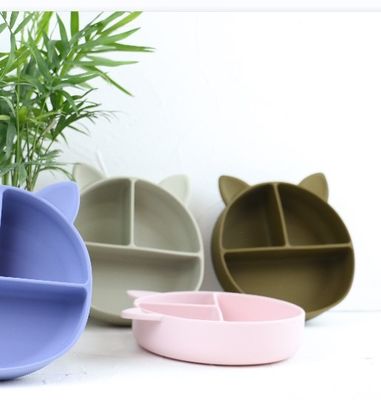Cat Style Kids Silicone Bowl, silicone variopinto ha diviso l'OEM della piastrina di aspirazione
