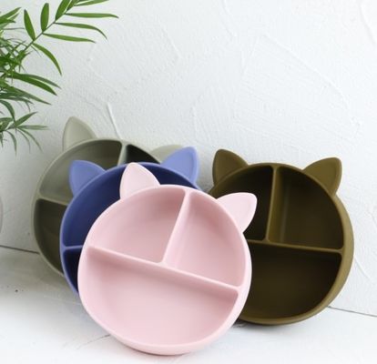 Cat Style Kids Silicone Bowl, silicone variopinto ha diviso l'OEM della piastrina di aspirazione