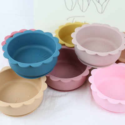 La ciotola personale del silicone di aspirazione ha messo il materiale libero non tossico impermeabile di BPA