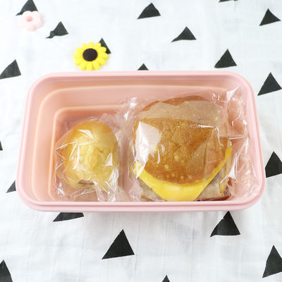 Sostenibile pieghevole pieghevole della scatola di pranzo del silicone del commestibile con il coperchio