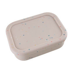 3 contenitori del pranzo del silicone del compartimento, silicone riutilizzabile Bento Lunch Box Leak Proof