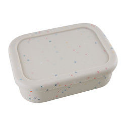3 contenitori del pranzo del silicone del compartimento, silicone riutilizzabile Bento Lunch Box Leak Proof