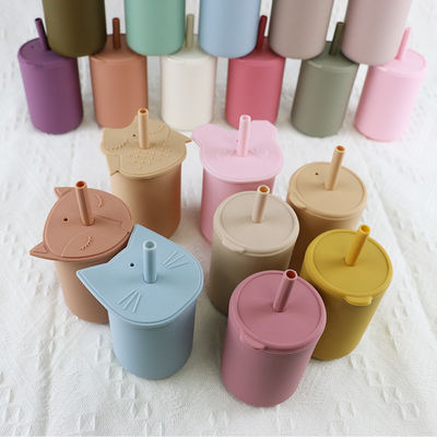 Non slitti i bambini liberi di BPA la tazza del silicone che ha messo impermeabile per il piccolo bambino