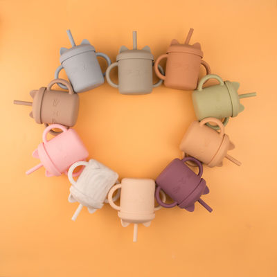 Tazza Eco Cat Kitten Animal Style amichevole del silicone del bambino del commestibile