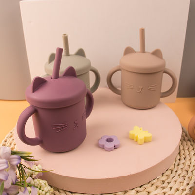 Tazza Eco Cat Kitten Animal Style amichevole del silicone del bambino del commestibile