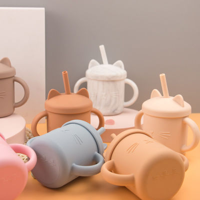 Tazza Eco Cat Kitten Animal Style amichevole del silicone del bambino del commestibile