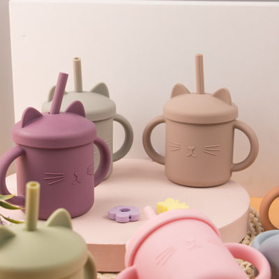 Tazza Eco Cat Kitten Animal Style amichevole del silicone del bambino del commestibile