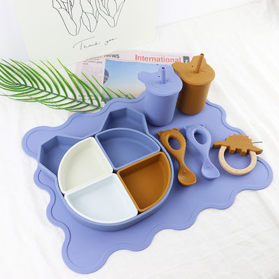 Commestibile molle della tazza dei bambini del silicone della prova della perdita con l'OEM della paglia del coperchio
